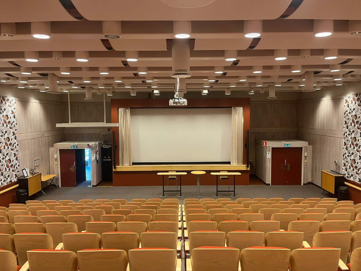 Albatrossen hos Claessons med projektorduk och sittplatser