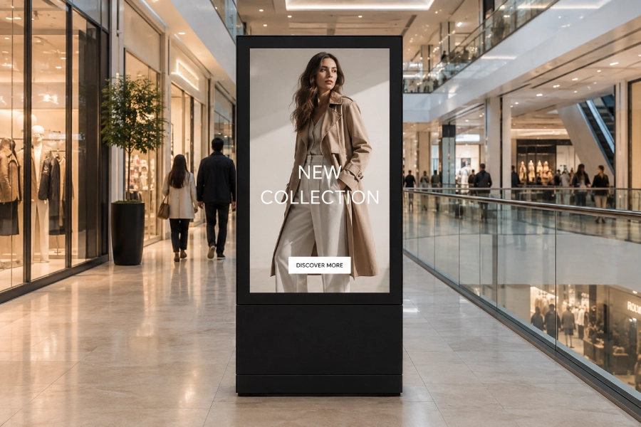 Digital Signage och informationsskärmar i köpcentrum